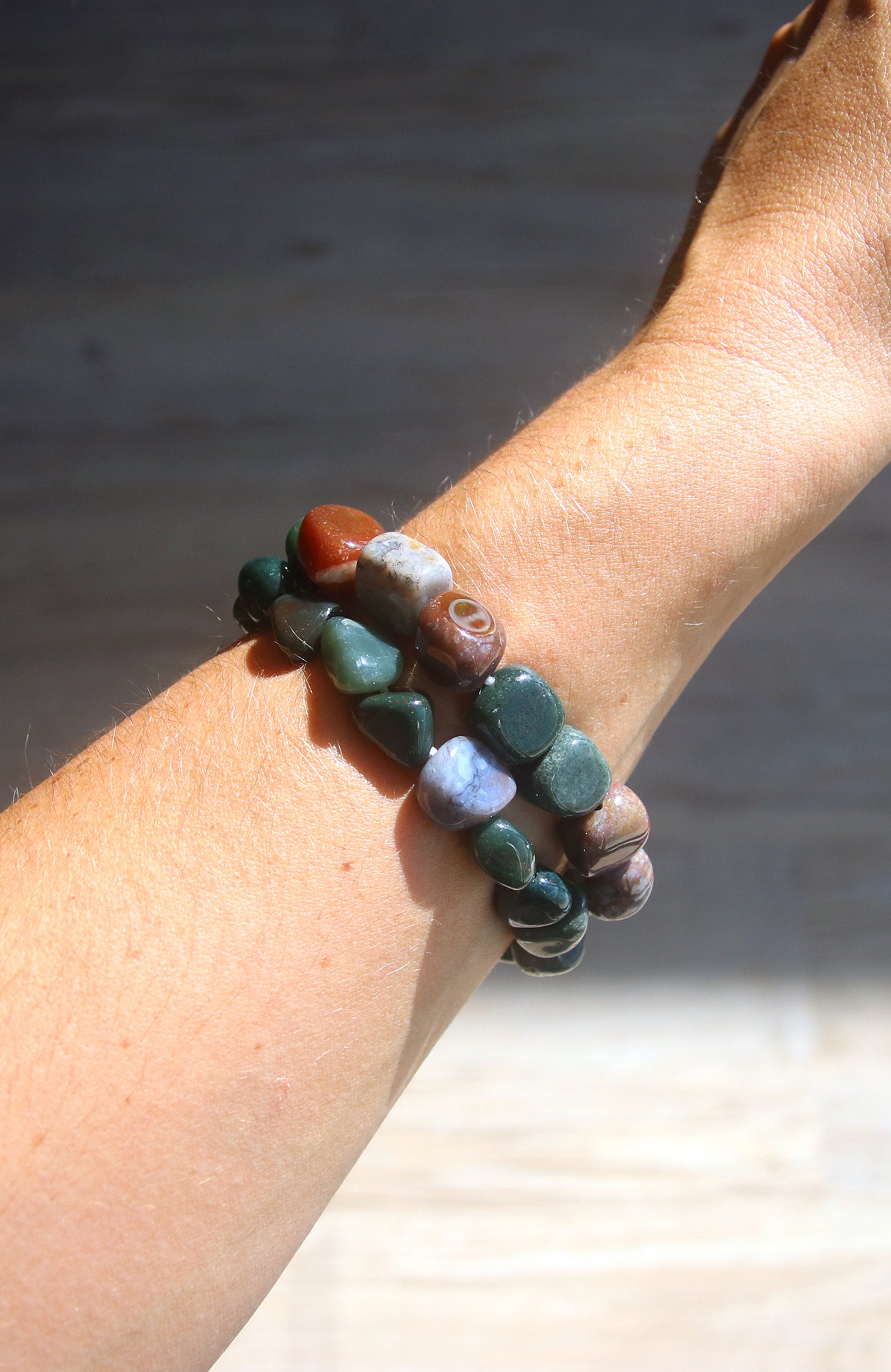 Bloodstone Tumbled Bracelet